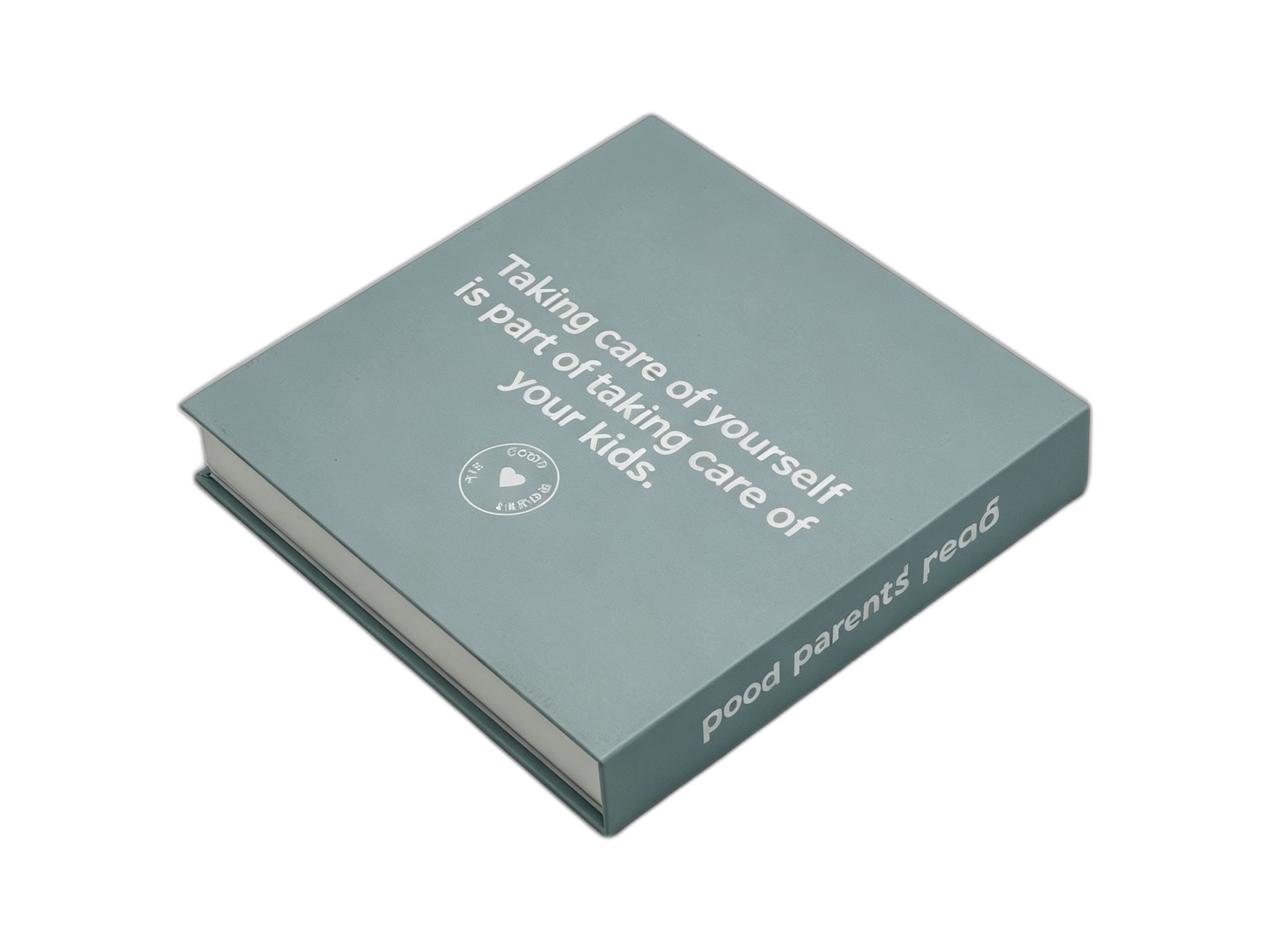 'good parents read'-Handyversteck, Rückseite mit Tagline